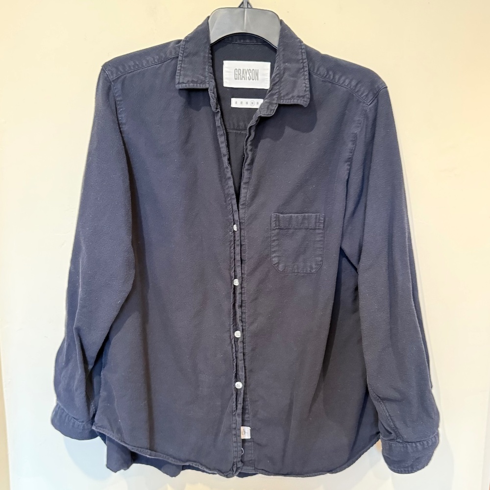 Grayson the hero black flannel shirt - size 04/L